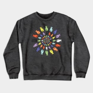 Many Circles of Rainbow Cats Crewneck Sweatshirt